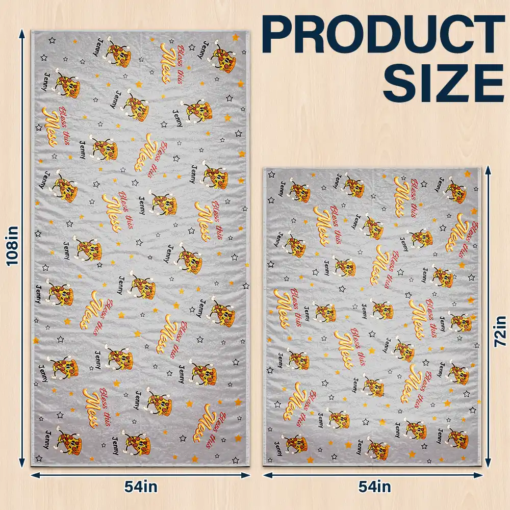 Family,Happy,Gift For Yourself,Gift For Father,Gift For Mother,Icon - Bless This Mess - Personalized Tablecloth