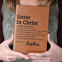 Christian, Gift For Bestie, Gift For Sisters - Blessed Friend Christian Friendship - Personalized Leather Journal