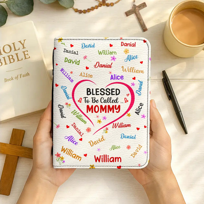 Christian,Gift For Grandma - Blessed To Be Called Grandma Mommy - Personalized Bible Cover