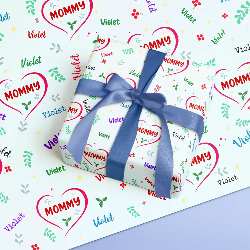 Gift For Grandma, Gift For Mother, Love - Blessed To Be Called Grandma Nana - Personalized Wrapping Paper