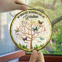 Gift For Grandma - Blessing Call Me - Personalized Stained Glass Window Hanging Suncatcher
