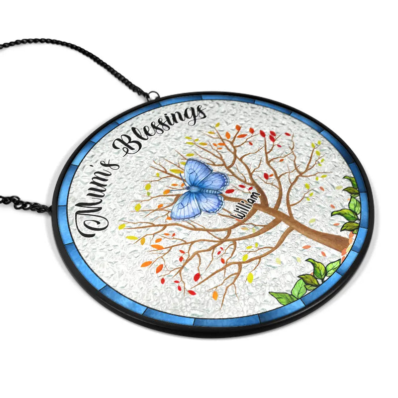 Blessing Call Me - Personalized Stained Glass Window Hanging Suncatcher