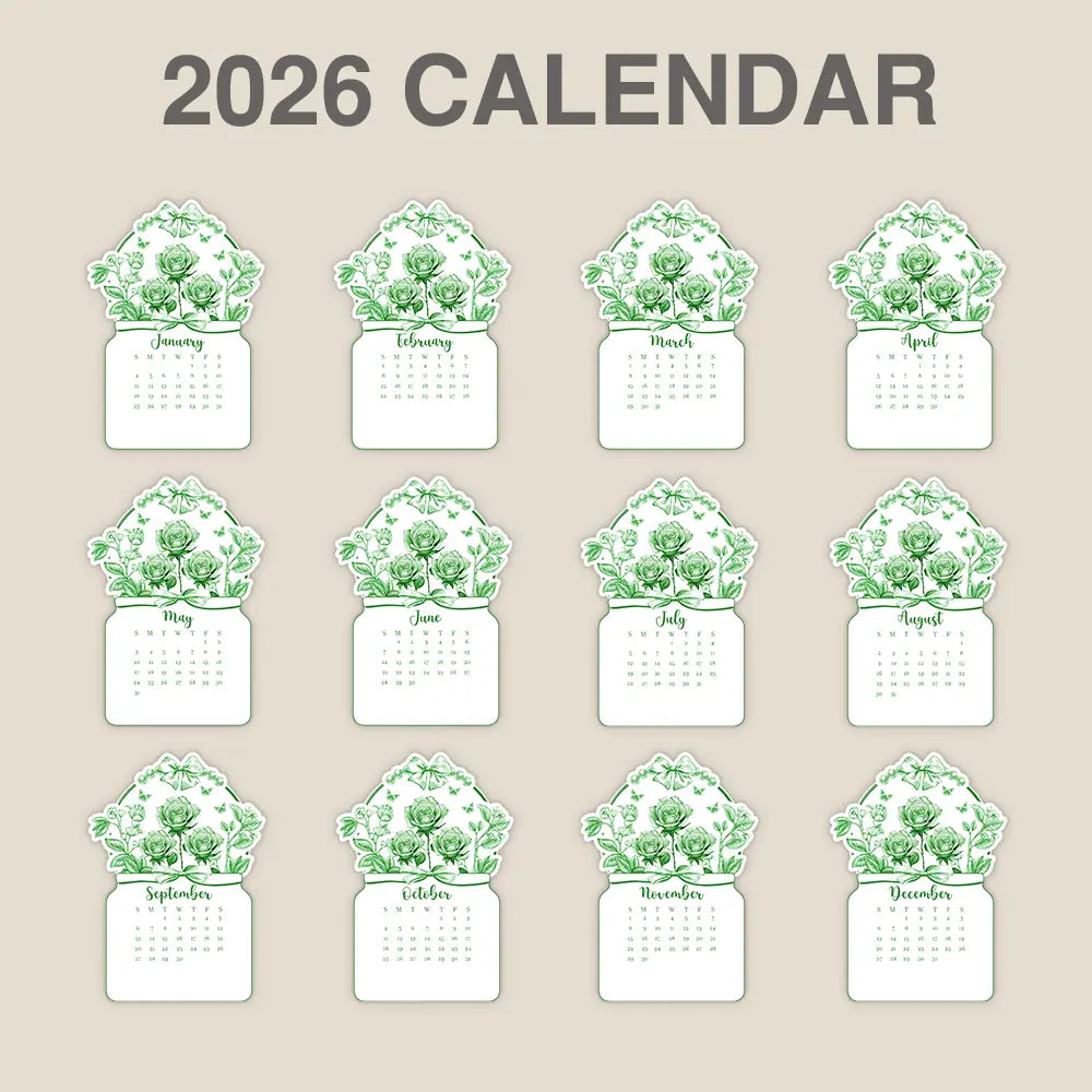 Gift For Yourself,Happy,Christmas - Bloom Where You Are Planted - Personalized Calendar With Wooden Stand