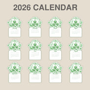 Gift For Yourself,Happy,Christmas - Bloom Where You Are Planted - Personalized Calendar With Wooden Stand