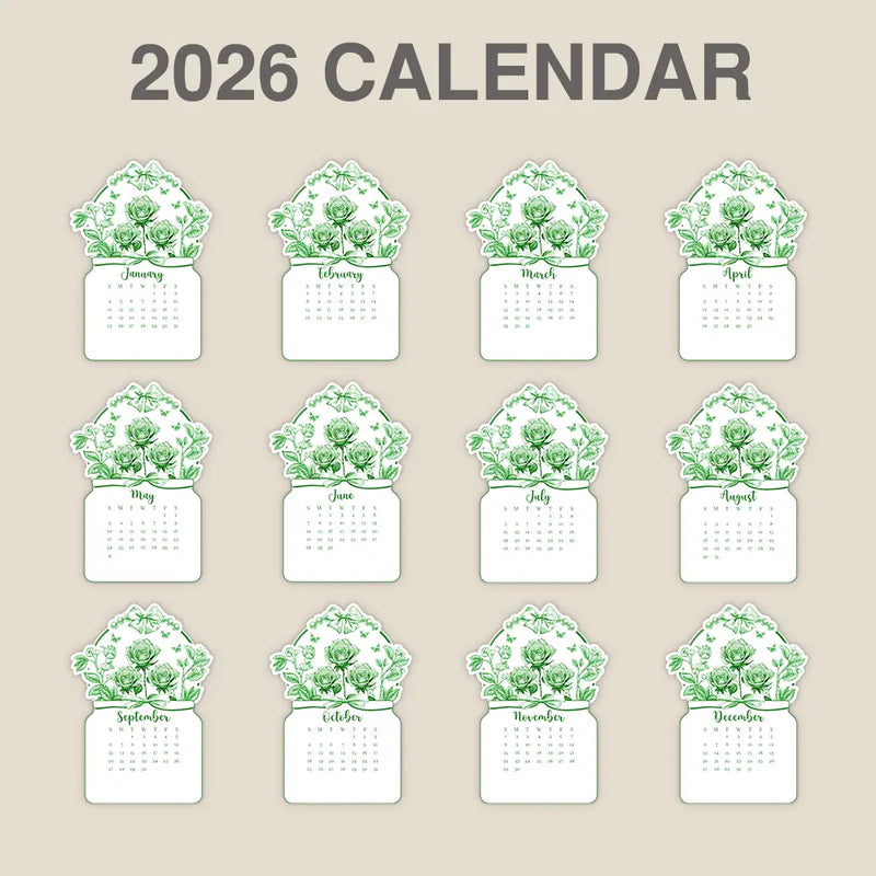 Gift For Yourself,Happy,Christmas - Bloom Where You Are Planted - Personalized Calendar With Wooden Stand