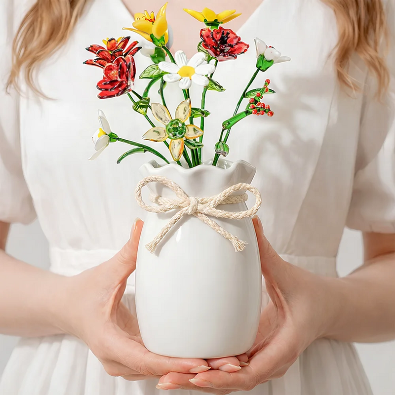 Gift For Yourself,Gift For Women,Happy - Blooming In Love Home Decor - Personalized Glass Birth Month Flower