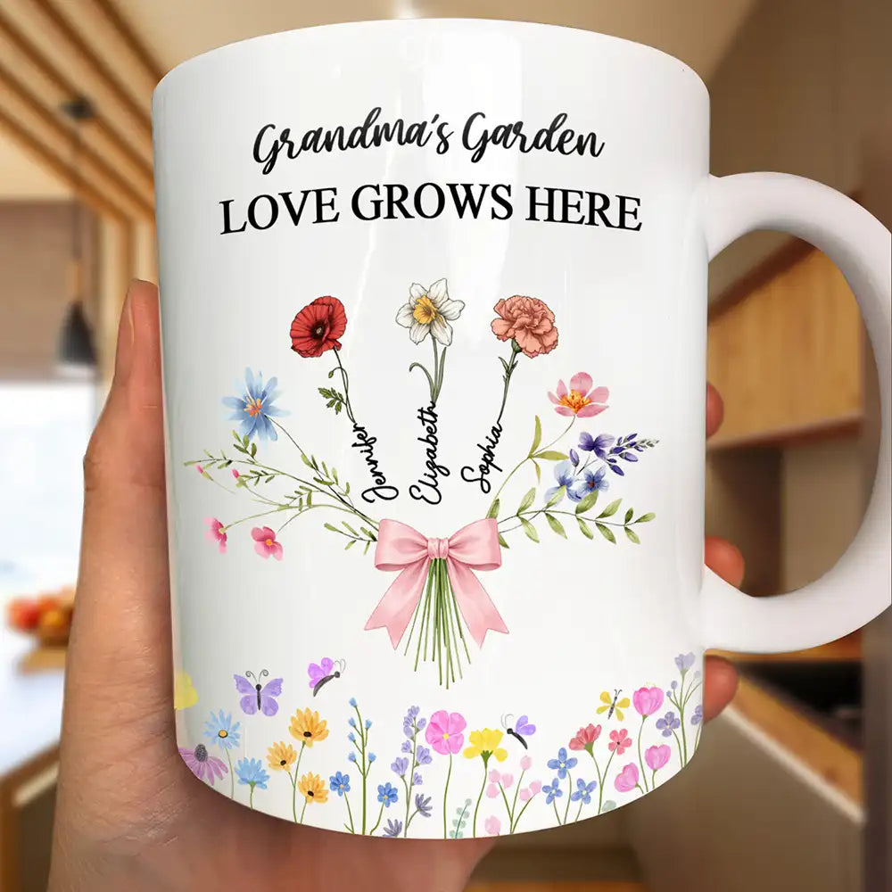 Blooming Bond Of Mother And Daughter - Personalized Mug