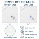 Sentimental,Gift For Children,Gift For Daughter,Wedding,Icon,Custom Text - Blue Wedding Birth Flower Toile For Bride, Daughter - Personalized Handkerchief