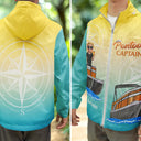 Pontoon,Gift For Men,Funny - Boating Pontoon Captain Traveling 3D Effect - Personalized Rain Jacket