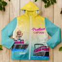 Pontoon,Gift For Men,Funny - Boating Pontoon Captain Traveling 3D Effect - Personalized Rain Jacket