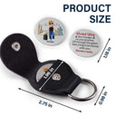 Travel, Gift For Yourself, Love - Bon Voyage On Your Journey - Personalized Leather Pocket Hug