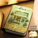 Cozy,Reading,Gift For Yourself,Gift For Women,Icon - Book Lovers Corner Bookstore With Birth Month Flower - Personalized Book Lamp