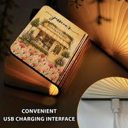 Cozy,Reading,Gift For Yourself,Gift For Women,Icon - Book Lovers Corner Bookstore With Birth Month Flower - Personalized Book Lamp