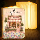 Cozy,Reading,Gift For Yourself,Gift For Women,Icon - Book Lovers Corner Bookstore With Birth Month Flower - Personalized Book Lamp