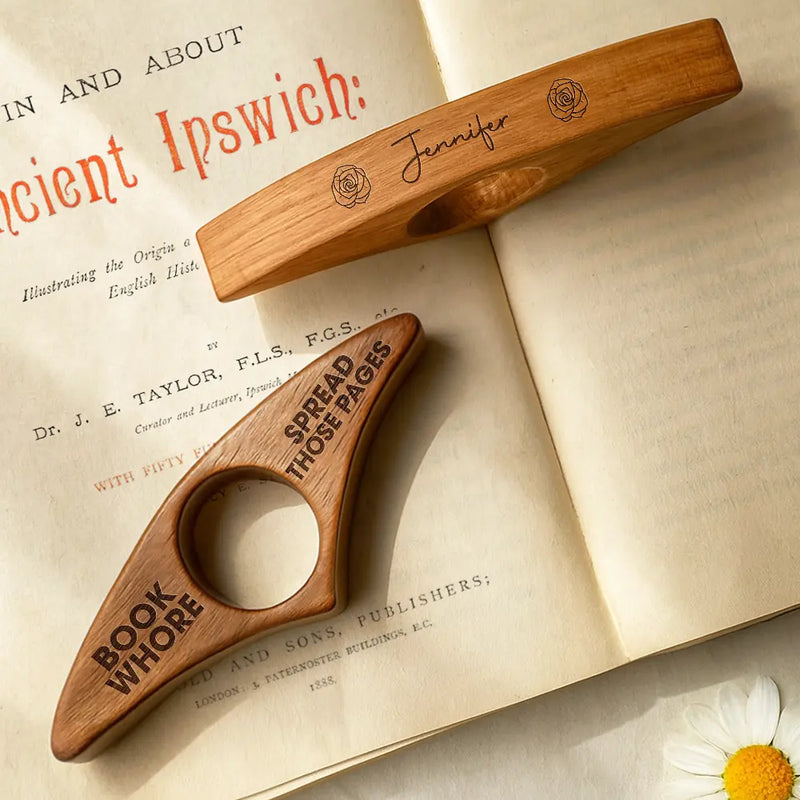 Reading,Gift For Yourself,Gift For Women,Happy - Book Whore Spread Those Pages - Personalized Book Page Holder