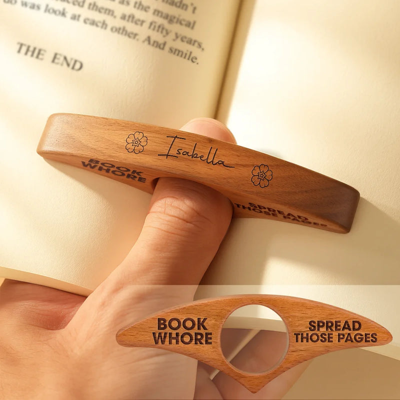 Reading,Gift For Yourself,Gift For Women,Happy - Book Whore Spread Those Pages - Personalized Book Page Holder