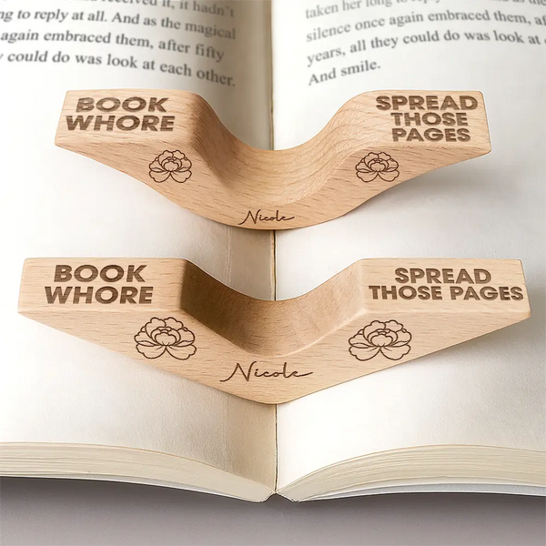 Gift For Yourself, Gift For Women, Gift For Men, Reading, Happy - Book Whore Spread Those Pages - Personalized Thumb Page Holder