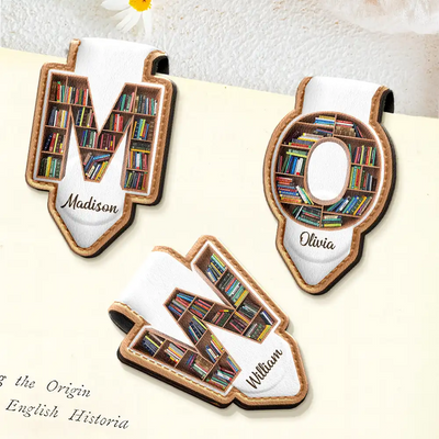 Custom Shaped Leather Magnetic Bookmark