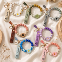 Gift For Yourself, Gift For Women, Reading, Adorable, Icon - Books Birth Month Flower - Personalized Leather Beaded Keychain