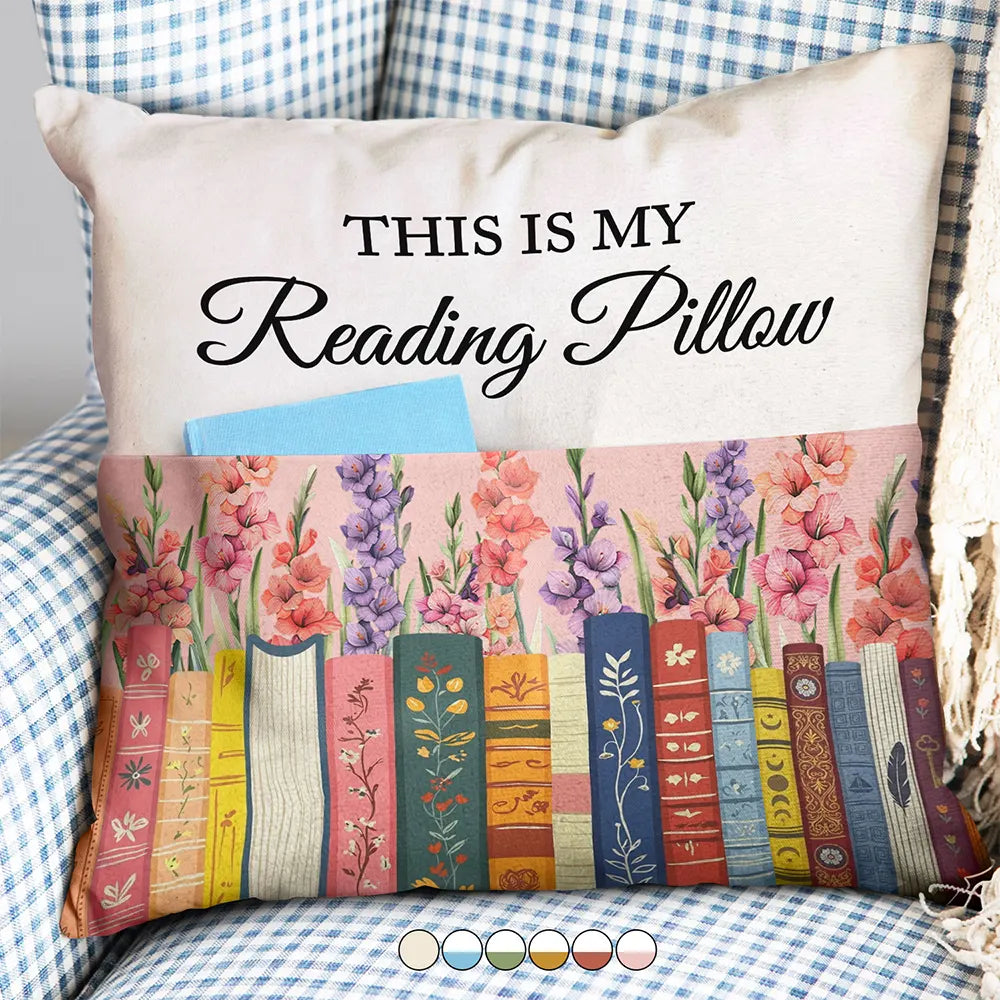 Bookshelf Birth Month Flower - Personalized Pocket Pillow