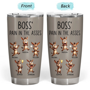 Gifts For Colleagues, Gift For Women, Gift For Men - Boss' Little Trouble 3D Effect Funny Donkey - Personalized Tumbler