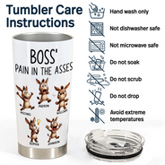 Gifts For Colleagues, Gift For Women, Gift For Men - Boss' Little Trouble 3D Effect Funny Donkey - Personalized Tumbler