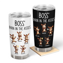 Gifts For Colleagues, Gift For Women, Gift For Men - Boss' Little Trouble 3D Effect Funny Donkey - Personalized Tumbler