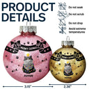 Christmas,Cat Lovers - Bowknots Meowy Catmas - Personalized Ball Ornament