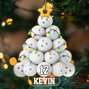 Gift For Yourself,Gift For Women,Gift For Men,Baseball,Basketball,Football,Golf,Happy,Christmas - Bowling Christmas Tree - Personalized Custom Shaped Acrylic Ornament