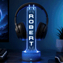 Gaming, Gift For Yourself, Playful, Custom Text - Boyfriend Teen Kid Gamer Name - Personalized Headphone Stand