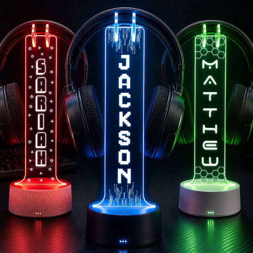 Boyfriend Teen Kid Gamer Name - Personalized Headphone Stand