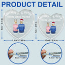Family, Gift For Sibling, Gift For Sisters, Gift For Bestie, Gift For Brothers, Cousin, Love, Long Distance, Christmas, Top Market - Brother Sister Forever Linked Together - Personalized Heart Shaped Glass Ornament