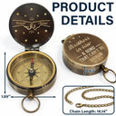 Gift For Brothers,Cousin,Gift For Men,Happy,Icon,Proud - Brothers A Bond That Can't Be Broken - Personalized Engraved Brass Compass