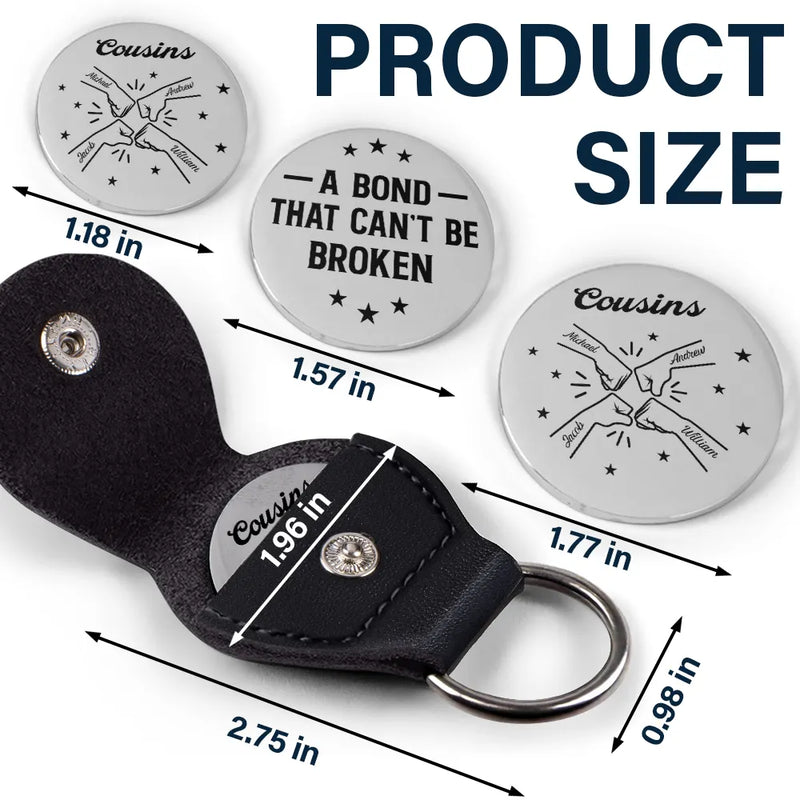 Gift For Brothers,Gift For Sisters,Gift For Sibling,Cousin,Gift For Women,Gift For Men,Happy - Brothers A Bond That Can't Be Broken - Personalized Leather Pocket Hug