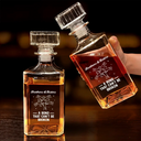 Gift For Brothers,Gift For Sisters,Gift For Sibling,Cousin,Happy - Brothers A Bond That Can't Be Broken - Personalized Square Whiskey Bottle