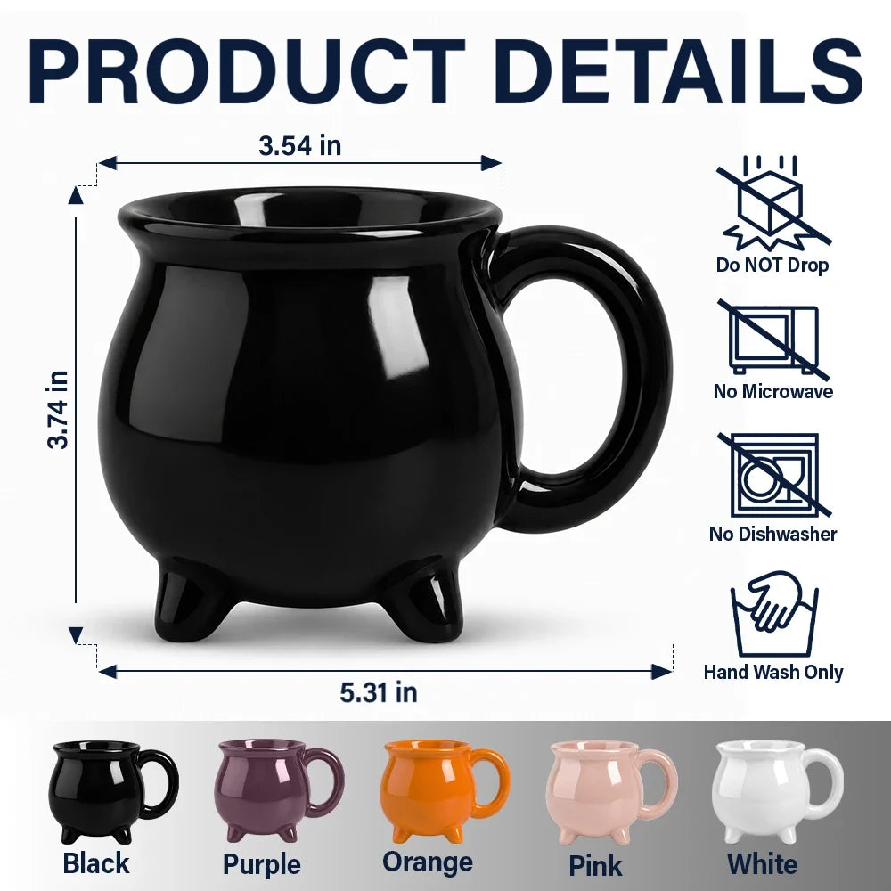 Adorable,Gift For Grandma,Halloween,Icon - Witch Mug Wicked Brew - Personalized Cauldron Mug