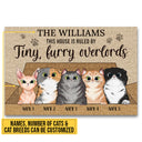 Cat Tiny Furry Overlords Custom Doormat, Funny Cat Doormat, Home Decor, Cat Lovers Gift