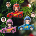 Gift For Kids,Gift For Grandkids,Custom Photo,Christmas,Funny - Custom Photo Funny Kid Face Car Toys - Personalized Custom Shaped Acrylic Ornament