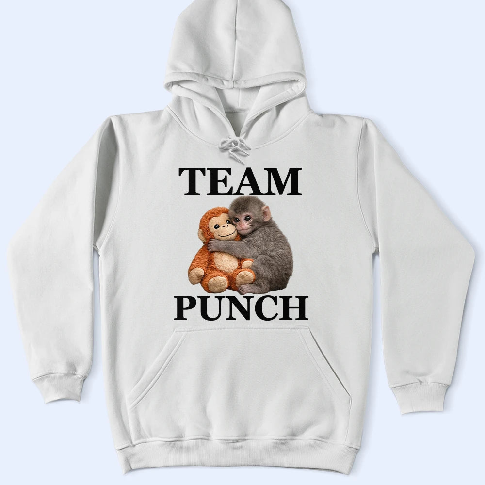 Punch Monkey, Gift For Yourself, Love, Gift For Bestie, Gift For Women, Gift For Men - Team Punch Cute Monkey - Personalized T Shirt