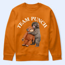 Punch Monkey, Gift For Yourself, Love, Gift For Bestie, Gift For Women, Gift For Men - Team Punch Cute Monkey - Personalized T Shirt