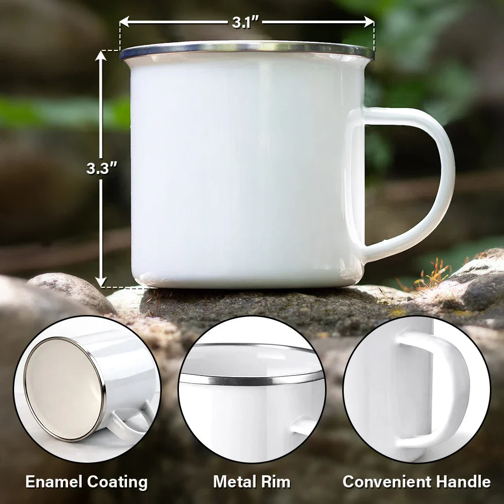 Gift For Couples, Gift For Husband, Old Couples, Gift For Wife, Gift For Boyfriend, Gift For Girlfriend, Love, Top Market - Adventure Partners For Life - Personalized Enamel Mug