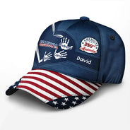 America's 250th Anniversary Grandpa Dad Kids Handprints - Personalized Classic Cap