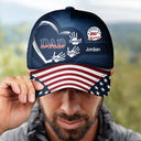 America's 250th Anniversary Grandpa Dad Kids Handprints - Personalized Classic Cap