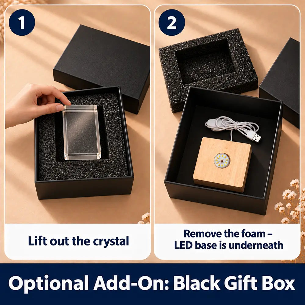 Cozy,Custom Photo,Family,Indoor Decor,Memorial,Memorial Loved One,Remove BG Photo - Sympathy Christmas Gift For Loss Of Dad - Personalized Custom Photo When You Miss Me Have No Fear Crystal Cube Lamp
