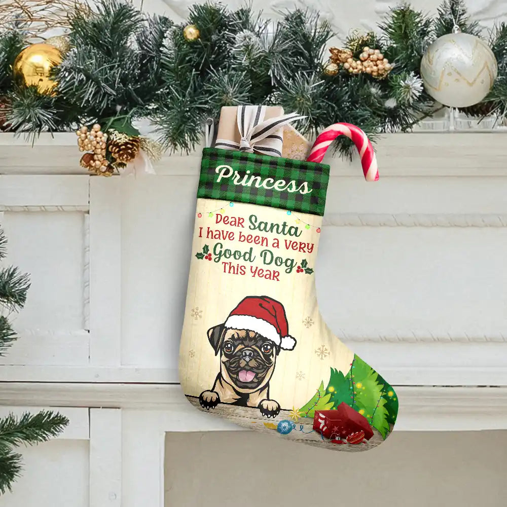 On The Naughty List And I Regret Nothing Cat Dog - Personalized Christmas Stocking