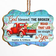 Que Dieu bénisse le couple Broken Road ! Cadeau de Noël ! Décoration en bois personnalisée