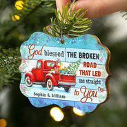 Que Dieu bénisse le couple Broken Road ! Cadeau de Noël ! Décoration en bois personnalisée