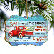 Que Dieu bénisse le couple Broken Road ! Cadeau de Noël ! Décoration en bois personnalisée