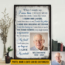 Custom Photo Gift Memorial I Miss Him Custom Poster, Couple Gift, Sympathy, Memorial Gift, Wall Pictures, Wall Art, Wall Decor