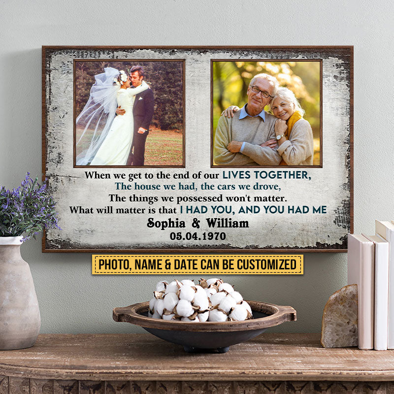 Custom Photo Gift Old Couple When We Get Anniversary Gift Custom Poster, Wedding, Sympathy, Memorial Gift, Wall Pictures, Wall Art, Wall Decor, Grandparents Day Gifts